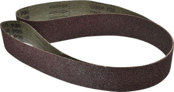 Tru-Maxx - 2" Wide x 60" OAL, 36 Grit, Aluminum Oxide Abrasive Belt - Aluminum Oxide, Very Coarse, Coated, X Weighted Cloth Backing - Exact Tool & Supply
