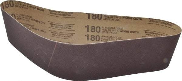Tru-Maxx - 4" Wide x 36" OAL, 180 Grit, Aluminum Oxide Abrasive Belt - Aluminum Oxide, Very Fine, Coated, X Weighted Cloth Backing - Exact Tool & Supply