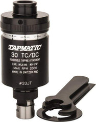 Tapmatic - No. 0 Min Tap Capacity, 1/4 Inch Max Mild Steel Tap Capacity, JT33 Mount Tapping Head - 21600 (J116), 21700 (J117) Compatible, Includes Tap Clamping Wrenches and 2 collets, for Manual Machines - Exact Tool & Supply