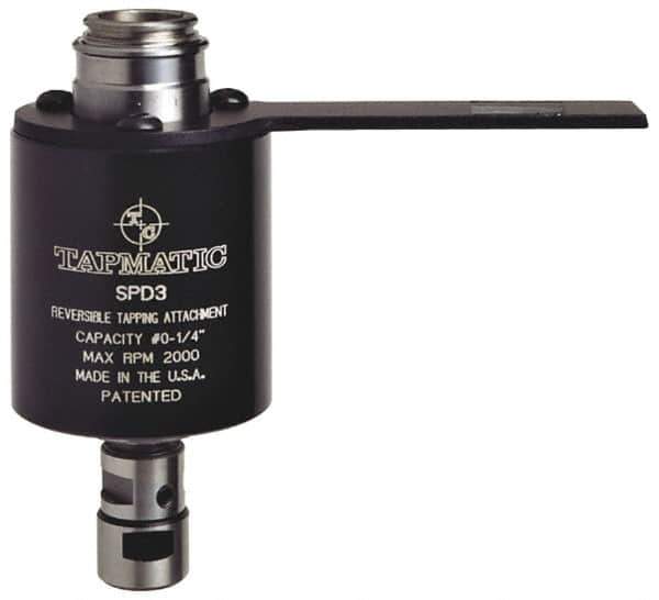 Tapmatic - Model SPD-7, No. 10 Min Tap Capacity, 5/8 Inch Max Mild Steel Tap Capacity, JT3 Mount Tapping Head - 24100 (2441), 24000 (J440) Compatible, Includes Tap Clamping Wrenches and 2 collets, for CNC and Manual Machines - Exact Tool & Supply