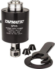 Tapmatic - Model SPD-5, No. 6 Min Tap Capacity, 1/2 Inch Max Mild Steel Tap Capacity, JT33 Mount Tapping Head - 22100 (J421), 22000 (J422) Compatible, Includes Tap Clamping Wrenches and 2 collets, for CNC and Manual Machines - Exact Tool & Supply