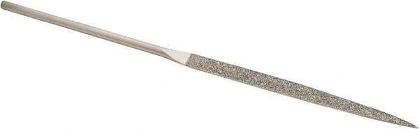 Value Collection - 5-1/2" OAL Fine Barrette Needle Diamond File - 13/64" Wide x 3/32" Thick, 2-3/4 LOC - Exact Tool & Supply