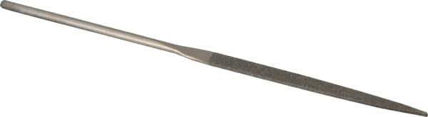 Value Collection - 5-1/2" OAL Fine Taper Needle Diamond File - 13/64" Wide x 3/64" Thick, 2-3/4 LOC - Exact Tool & Supply