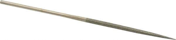 Value Collection - 5-1/2" OAL Fine Square Needle Diamond File - 3/32" Wide x 3/32" Thick, 2-3/4 LOC - Exact Tool & Supply
