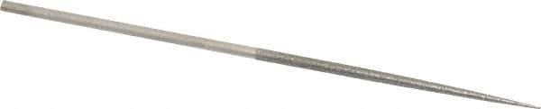 Value Collection - 5-1/2" OAL Fine Round Needle Diamond File - 1/8" Wide x 1/8" Thick, 2-3/4 LOC - Exact Tool & Supply