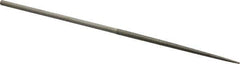 Value Collection - 5-1/2" OAL Medium Round Needle Diamond File - 1/8" Wide x 1/8" Thick, 2-3/4 LOC - Exact Tool & Supply
