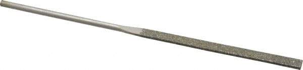 Value Collection - 5-1/2" OAL Coarse Equalling Needle Diamond File - 13/64" Wide x 3/64" Thick, 2-3/4 LOC - Exact Tool & Supply