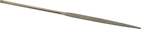 Value Collection - 5-1/2" OAL Coarse Taper Needle Diamond File - 13/64" Wide x 3/64" Thick, 2-3/4 LOC - Exact Tool & Supply
