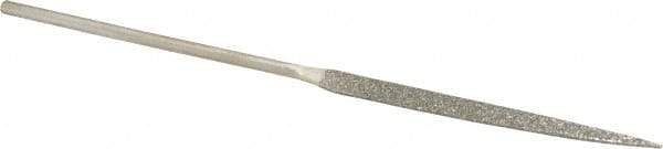 Value Collection - 5-1/2" OAL Coarse Knife Needle Diamond File - 3/16" Wide x 1/16" Thick, 2-3/4 LOC - Exact Tool & Supply