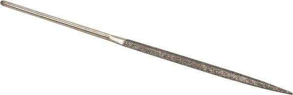Value Collection - 5-1/2" OAL Coarse Triangular Needle Diamond File - 11/64" Wide x 5/64" Thick, 2-3/4 LOC - Exact Tool & Supply