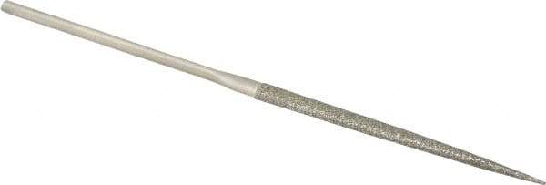 Value Collection - 5-1/2" OAL Coarse Point Needle Diamond File - 13/64" Wide x 5/64" Thick, 2-3/4 LOC - Exact Tool & Supply