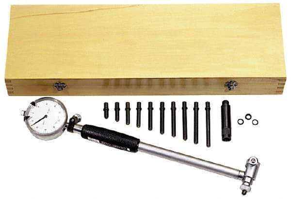 Value Collection - 6 Anvil, 10 to 16" Dial Bore Gage - 0.0005" Graduation, 16" Gage Depth - Exact Tool & Supply