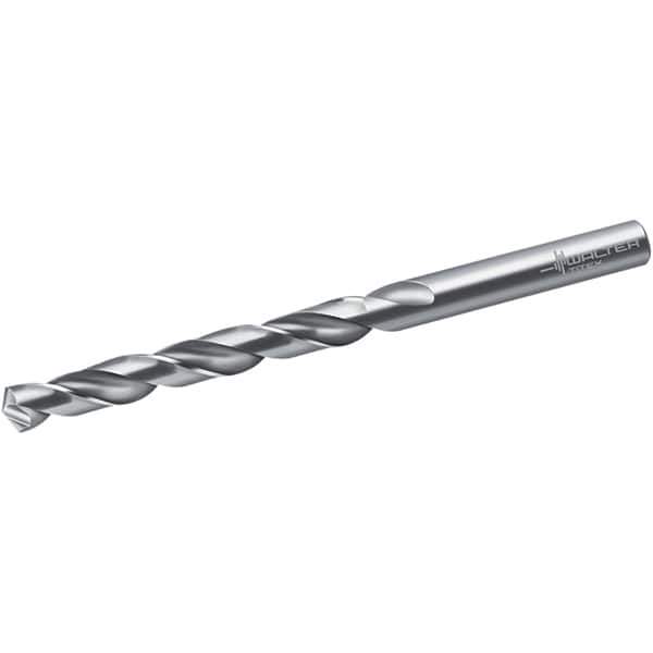 Walter-Titex - 9.6mm 130° Cobalt Jobber Drill - Bright Finish, Right Hand Cut, Spiral Flute, Straight Shank, 133mm OAL, VA Point - Exact Tool & Supply