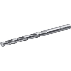 Walter-Titex - 9.6mm 130° Cobalt Jobber Drill - Bright Finish, Right Hand Cut, Spiral Flute, Straight Shank, 133mm OAL, VA Point - Exact Tool & Supply