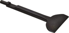 Value Collection - 3" Head Width, 7" OAL, 3/8" Shank Diam, Floor Scraper Chisel - Round Shank, Steel - Exact Tool & Supply