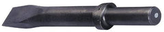 Made in USA - 1" Head Width, 24" OAL, Flat Chisel - Round Drive, Round Shank, Alloy Steel - Exact Tool & Supply