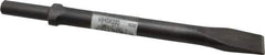 Made in USA - 1" Head Width, 12" OAL, Flat Chisel - Round Drive, Round Shank, Alloy Steel - Exact Tool & Supply