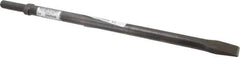 Made in USA - 1" Head Width, 18" OAL, Flat Chisel - Round Drive, 0.68" Round Shank, Alloy Steel - Exact Tool & Supply