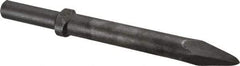 Made in USA - 9" OAL, Moil Point Chisel - Round Drive, Round Shank, Alloy Steel - Exact Tool & Supply