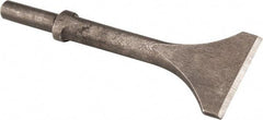 Made in USA - 3" Head Width, 9" OAL, Scaling Chisel - Round Drive, Round Shank, Alloy Steel - Exact Tool & Supply