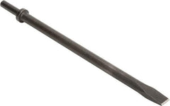 Made in USA - 1" Head Width, 18" OAL, Flat Chisel - Round Drive, Round Shank, Alloy Steel - Exact Tool & Supply