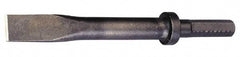 Made in USA - 1" Head Width, 12" OAL, Flat Chisel - Hex Drive, Hex Shank, Alloy Steel - Exact Tool & Supply