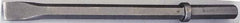 Made in USA - 24" OAL, 1-1/8" Shank Diam, Moil Point Chisel - Hex Drive, Hex Shank, Alloy Steel - Exact Tool & Supply