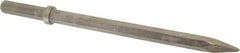 Made in USA - 18-1/4" OAL, 1" Shank Diam, Moil Point Chisel - Hex Drive, Hex Shank, Alloy Steel - Exact Tool & Supply