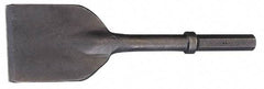 Made in USA - 5" Head Width, 15-1/4" OAL, 1" Shank Diam, Asphalt Cutter Chisel - Hex Drive, Hex Shank, Alloy Steel - Exact Tool & Supply