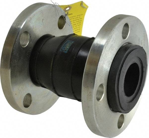 Unisource Mfg. - 2" Pipe, Neoprene Single Arch Pipe Expansion Joint - 6" Long, 3/8" Extension, 1/2" Compression, 225 Max psi, Flanged - Exact Tool & Supply