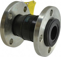 Unisource Mfg. - 2" Pipe, Neoprene Single Arch Pipe Expansion Joint - 6" Long, 3/8" Extension, 1/2" Compression, 225 Max psi, Flanged - Exact Tool & Supply