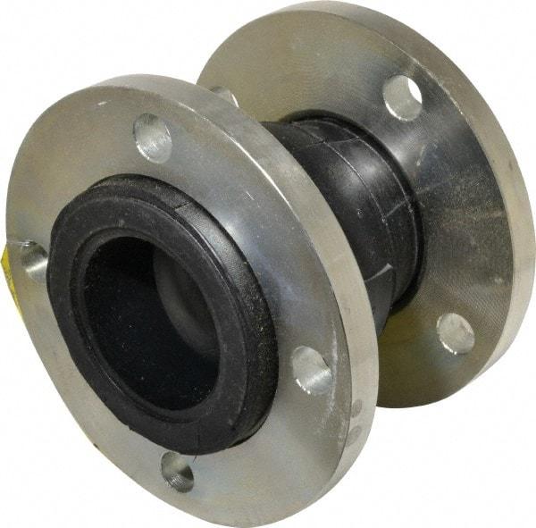 Unisource Mfg. - 3" Pipe, Neoprene Single Arch Pipe Expansion Joint - 6" Long, 3/8" Extension, 1/2" Compression, 225 Max psi, Flanged - Exact Tool & Supply