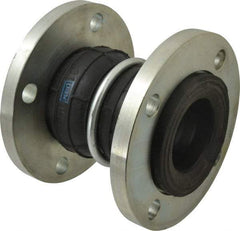 Unisource Mfg. - 3" Pipe, Neoprene Double Arch Pipe Expansion Joint - 7" Long, 1" Extension, 2" Compression, 225 Max psi, Flanged - Exact Tool & Supply