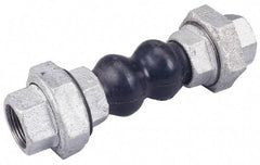 Unisource Mfg. - 1" Pipe, Neoprene Double Arch Pipe Expansion Joint - 8" Long, 0.23" Extension, 0.87" Compression, 150 Max psi, Female Union - Exact Tool & Supply