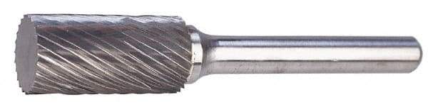 M.A. Ford - 5/16" Cut Diam, 1/4" Shank Diam, Cylinder Head Single Cut Burr - Carbide, Flat End, 3/4" LOC, 2-3/4" OAL - Exact Tool & Supply