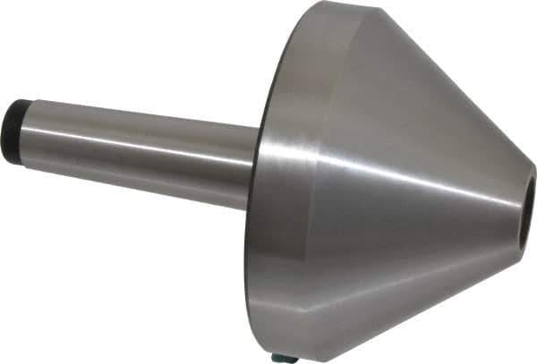 Interstate - MT4 Taper Shank, 5.04" Head Diam Live Center - 3.27" Head Length, 1.38" Point Diam, 2.44" Point Len, 1,433 Lb Max Workpc, 7.6" OAL, Bull Nose Point - Exact Tool & Supply