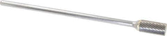 Atrax - 1/2" Cut Diam, 1/4" Shank Diam, Cylinder Head Single Cut Burr - Carbide, Flat End, 1" LOC, 7" OAL - Exact Tool & Supply