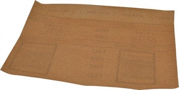 3M - 180 Grit, Garnet Sanding Sheet - 11" Long x 9" Wide, Very Fine Grade, A Weighted Paper Backing - Exact Tool & Supply
