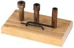 Interstate - 3/8 Inch Shank Diameter, 1/4 and 1/2 Inch Cutter Hole Diameter, Straight Shank Circular Saw Arbor - 3/8 Inch Shank Diameter, 1/2, 5/8, 3/4 Inch Head Diameter, Includes Wrench - Exact Tool & Supply