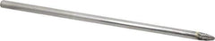 Atrax - 1/4" Cut Diam, 1/4" Shank Diam, Tree with Radius Head Double Cut Burr - Carbide, Radius End, 1/2" LOC, 6-3/4" OAL - Exact Tool & Supply