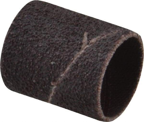 Made in USA - 50 Grit Aluminum Oxide Coated Spiral Band - 3/4" Diam x 1" Wide, Coarse Grade - Exact Tool & Supply