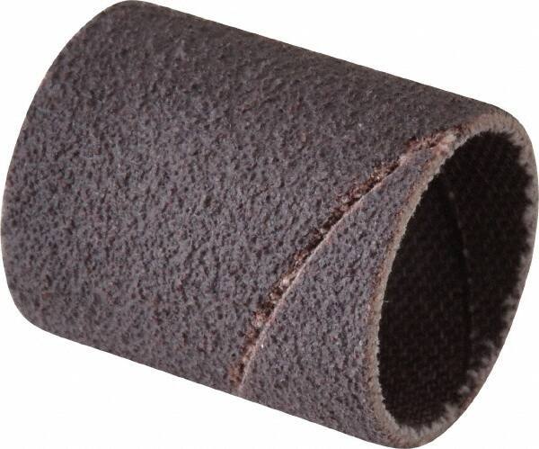 Made in USA - 80 Grit Aluminum Oxide Coated Spiral Band - 3/4" Diam x 1" Wide, Medium Grade - Exact Tool & Supply