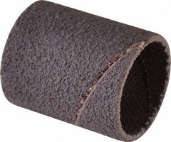 Made in USA - 80 Grit Aluminum Oxide Coated Spiral Band - 3/4" Diam x 1" Wide, Medium Grade - Exact Tool & Supply