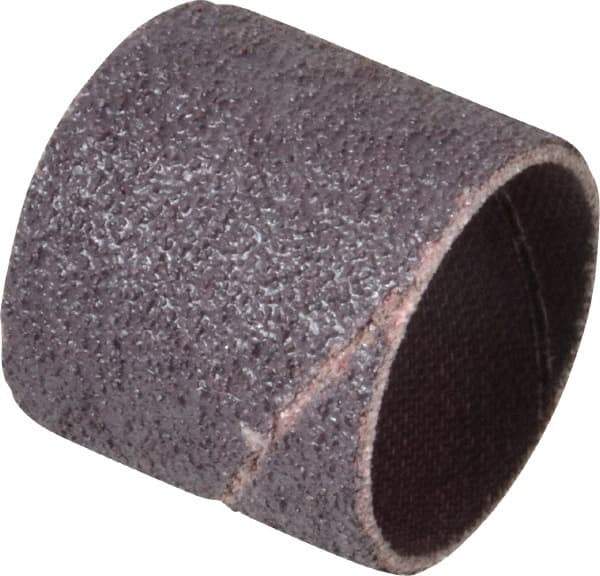 Made in USA - 50 Grit Aluminum Oxide Coated Spiral Band - 1" Diam x 1" Wide, Coarse Grade - Exact Tool & Supply