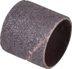 Made in USA - 50 Grit Aluminum Oxide Coated Spiral Band - 1" Diam x 1" Wide, Coarse Grade - Exact Tool & Supply