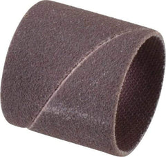 Made in USA - 120 Grit Aluminum Oxide Coated Spiral Band - 1" Diam x 1" Wide, Fine Grade - Exact Tool & Supply