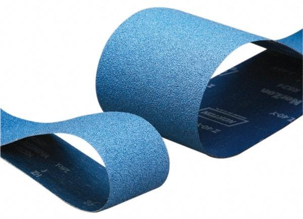 Norton - 10" Wide x 70-1/2" OAL, 50 Grit, Zirconia Alumina Abrasive Belt - Zirconia Alumina, Coarse, Coated, Y Weighted Cloth Backing - Exact Tool & Supply