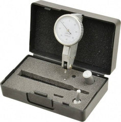 Value Collection - 0.008 Inch Range, 0.0001 Inch Dial Graduation, Horizontal Dial Test Indicator - 1.26 Inch White Dial, 0-40-0 Dial Reading - Exact Tool & Supply