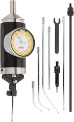 Value Collection - 10 Piece, Yellow Test Indicator Kit - 0.0002" Accuracy, 1/8" Ball Diam, 0.0005" Dial Graduation - Exact Tool & Supply