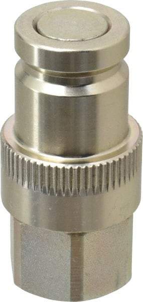 Parker - 1/2 Thread Steel Hydraulic Hose Valved Coupler - 10,000 psi, 20 GPM - Exact Tool & Supply
